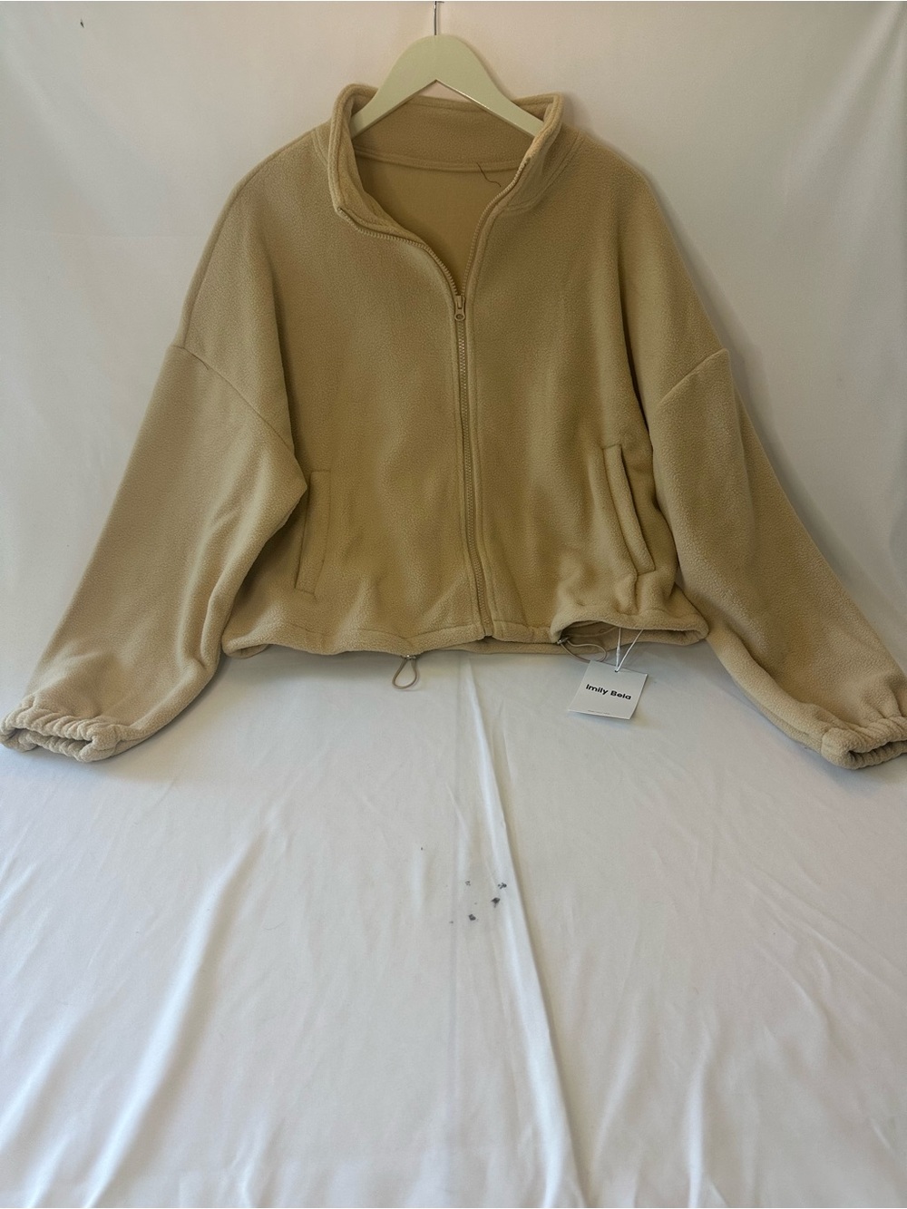 Cozy Cream Fleece Zip-Up Jacket